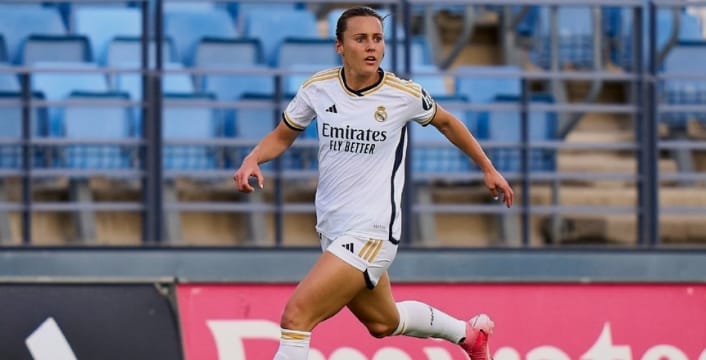 Ex-Real Madrid Star Hayley Raso Reps Las Blancas Gear at Tottenham