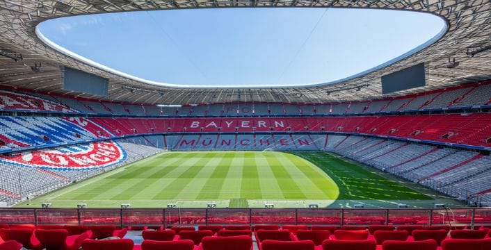 Allianz Arena, home of Bayern Munich of the Bundesliga