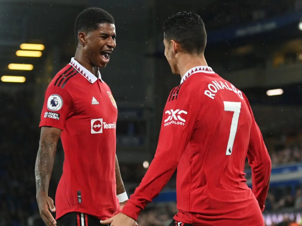 Marcus Rashford and Cristiano Ronaldo