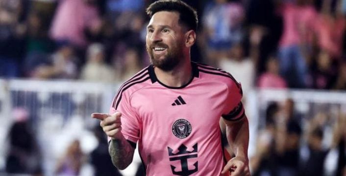 Lionel Messi, currently playing for Inter Miami in the MLS