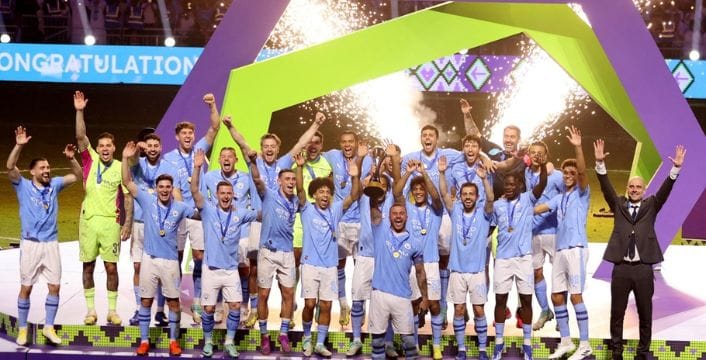 Manchester City winning the Club World Cup