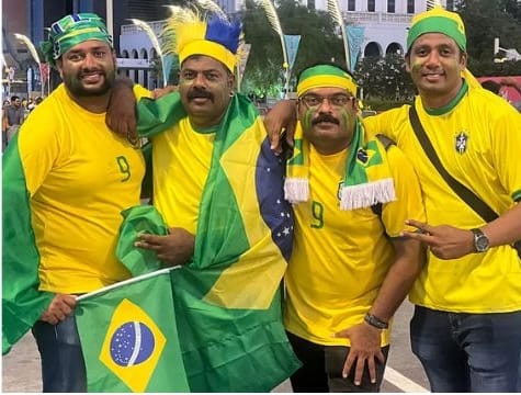 Indian Fans Supporting Brazil at the 2022 FIFA World Cup